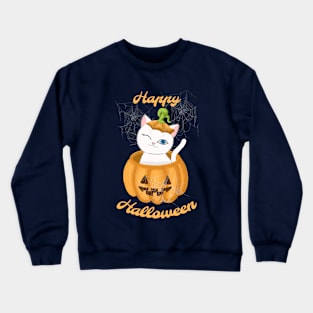 HALLOWEEN PUMPKIN CAT Crewneck Sweatshirt